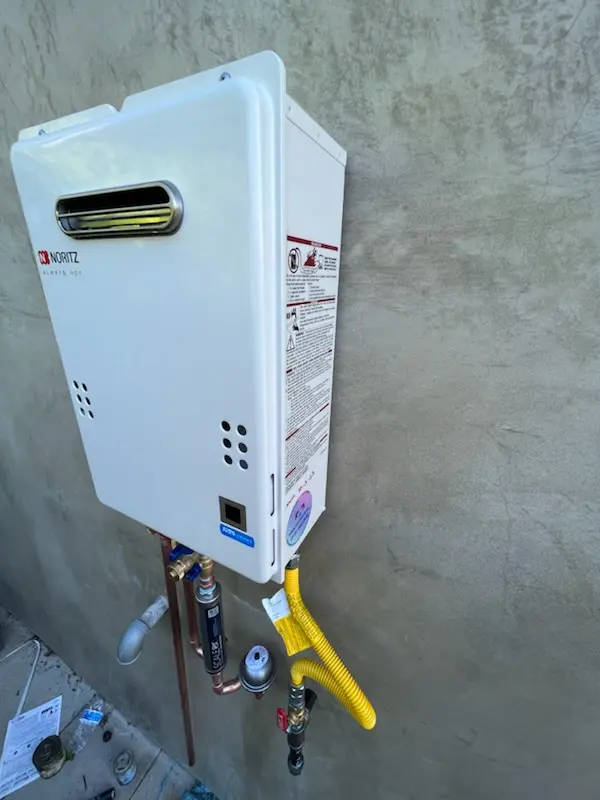 Tankless water heater installation for Northwood homes